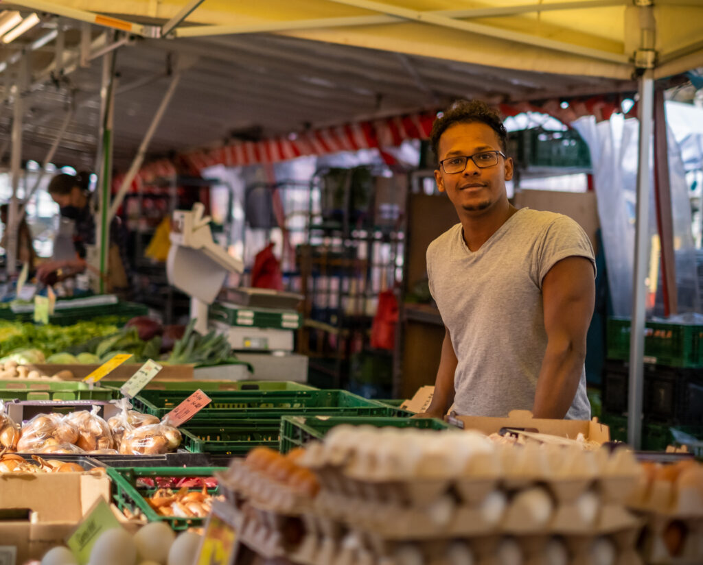 Fruit and vegetable dealer, Markt Hiesfeld