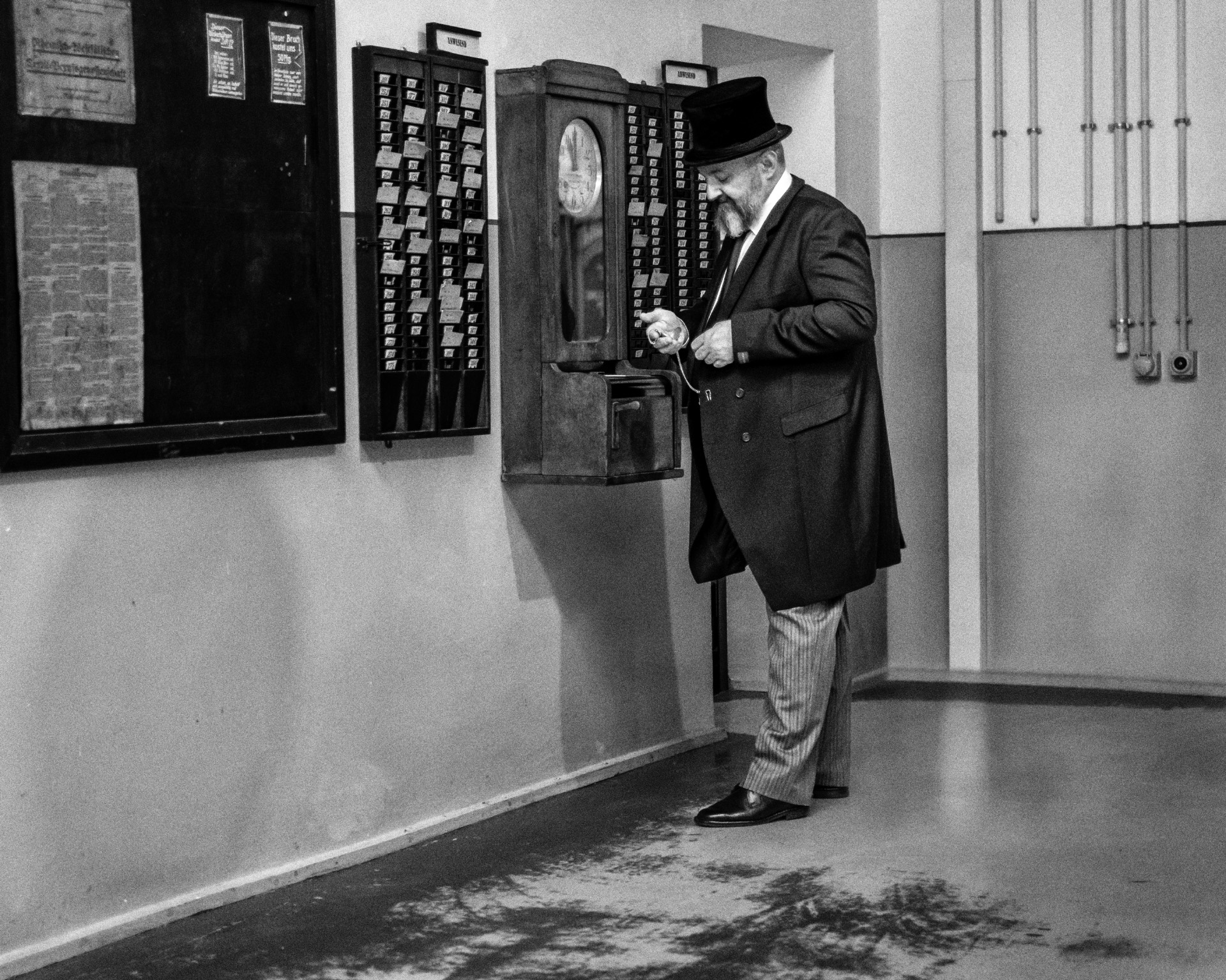 An der Stechuhr mit Harald Korte, LVR-Museum Bocholt