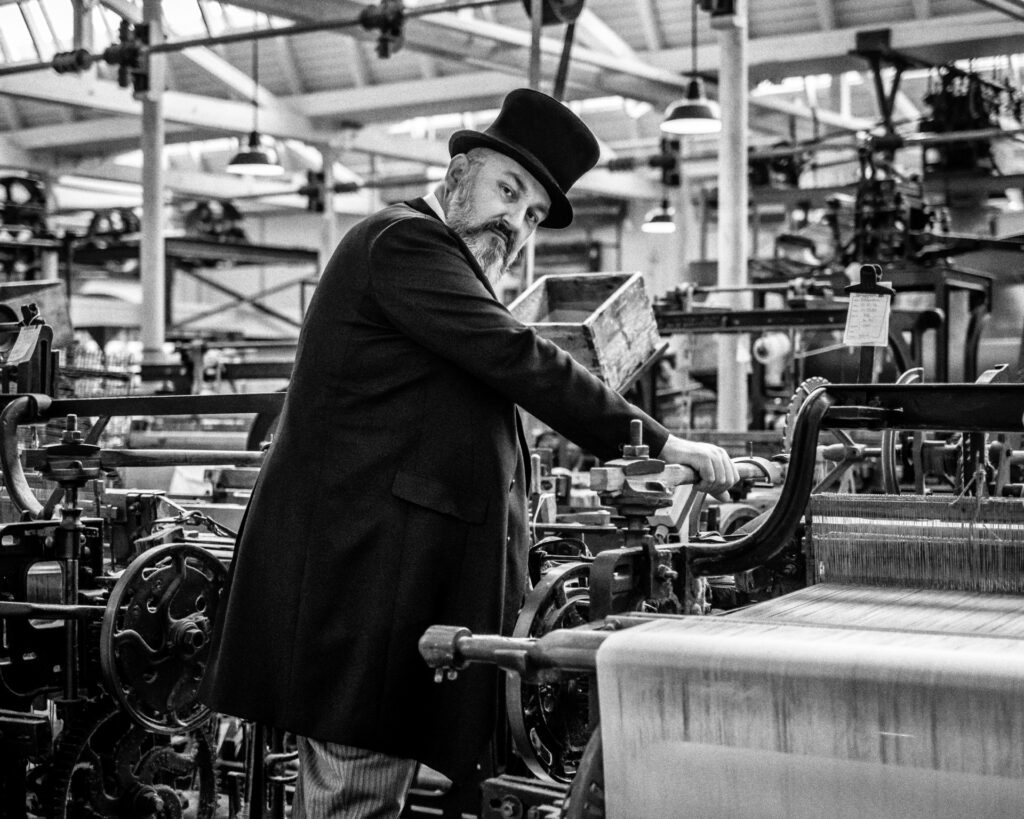 In der Weberei mit Harald Korte, LVR-Museum Bocholt