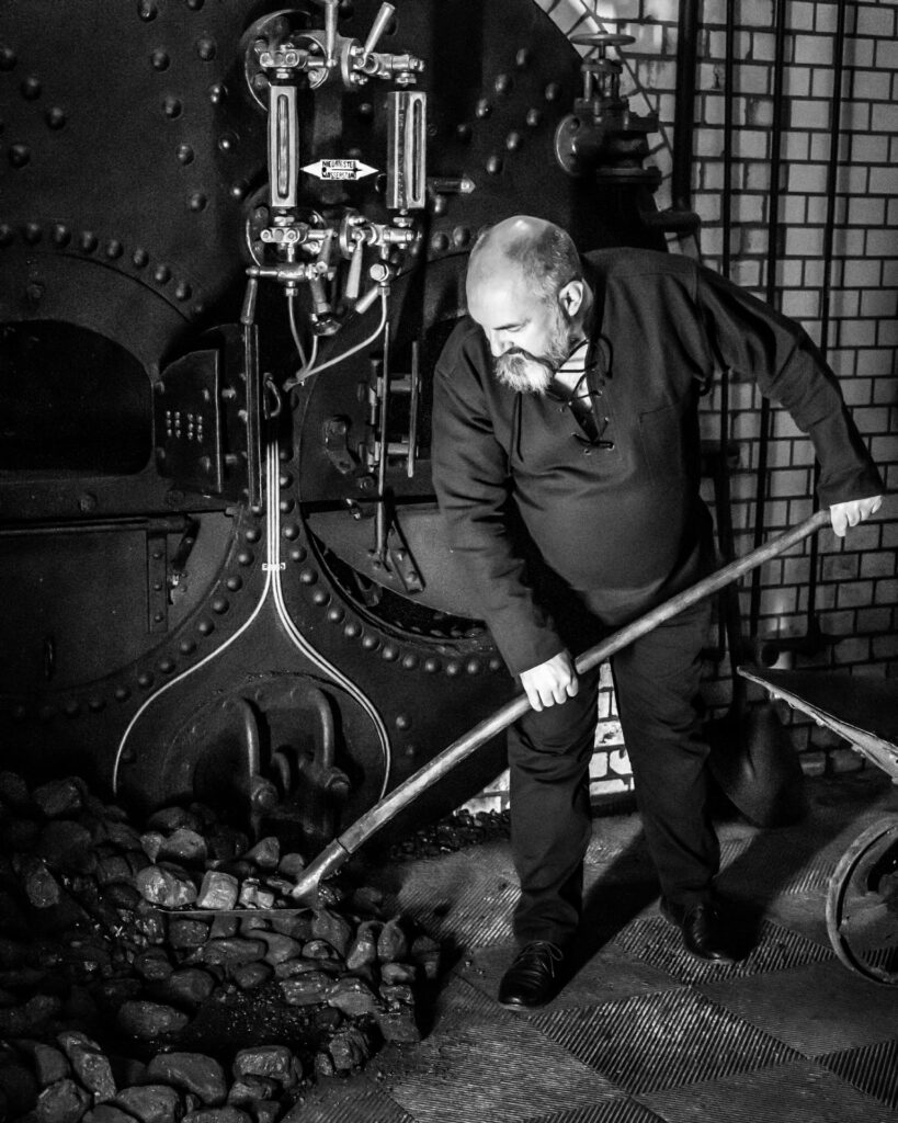 Am Dampfkessel mit Harald Korte, LVR-Museum Bocholt